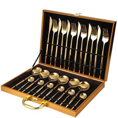 24PCS Cutlery Set Stainless - BeChef