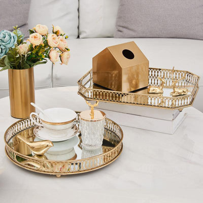 Gold Crystal Tray Organizer - BeChef