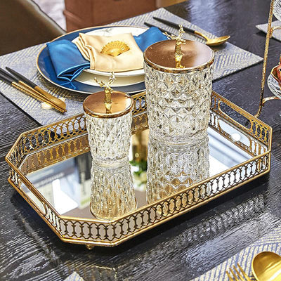 Gold Crystal Tray Organizer - BeChef