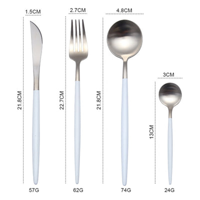 Gold Cutlery Set Forks Knives Spoons - BeChef