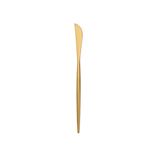 Gold Cutlery Set Forks Knives Spoons - BeChef