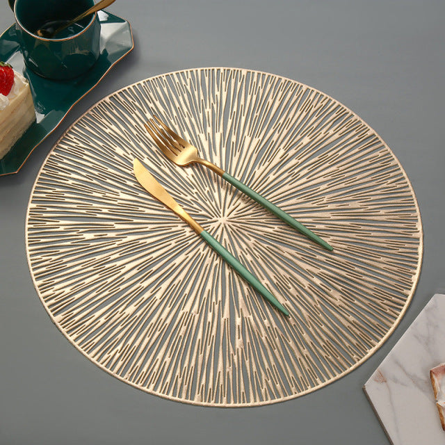 Flower Bronzing PVC Placemat - BeChef