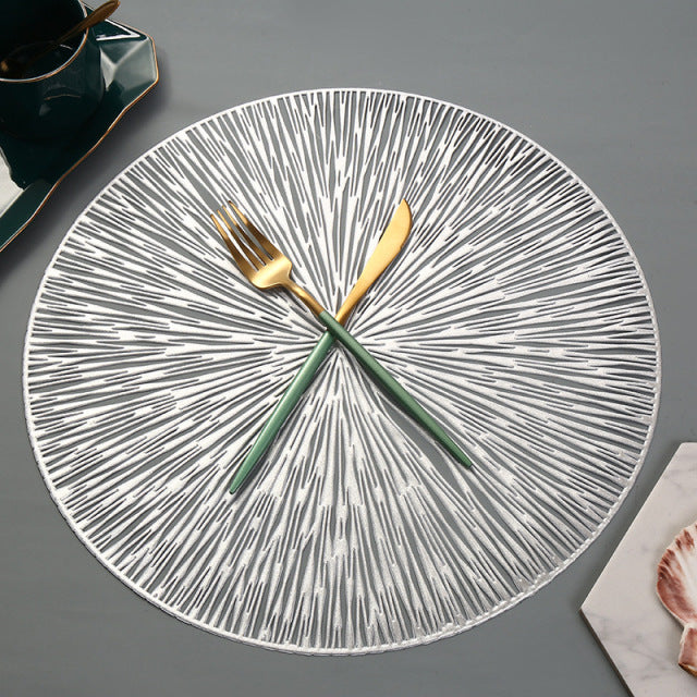 Flower Bronzing PVC Placemat - BeChef