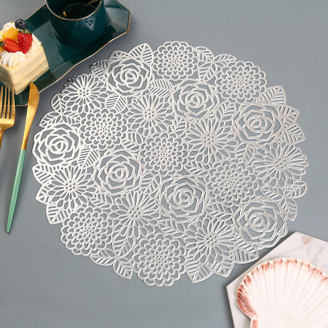 Flower Bronzing PVC Placemat - BeChef