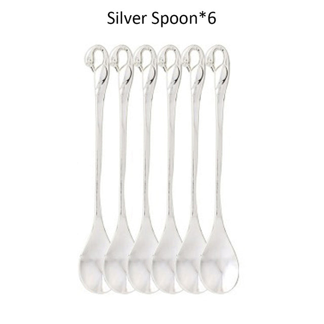 7 Pcs Swan Base Holder Dinnerware Set - BeChef