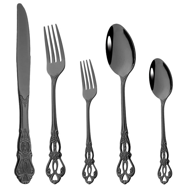 2/4/6Set Gold Mirror Flatware Cutlery Set - BeChef