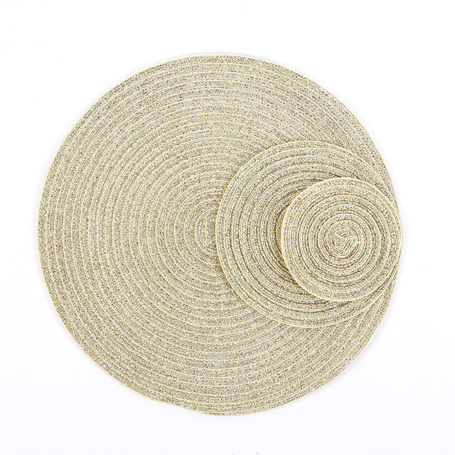 Round Woven Nordic Style Non-slip Placemat - BeChef