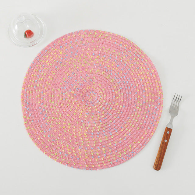 Round Woven Nordic Style Non-slip Placemat - BeChef